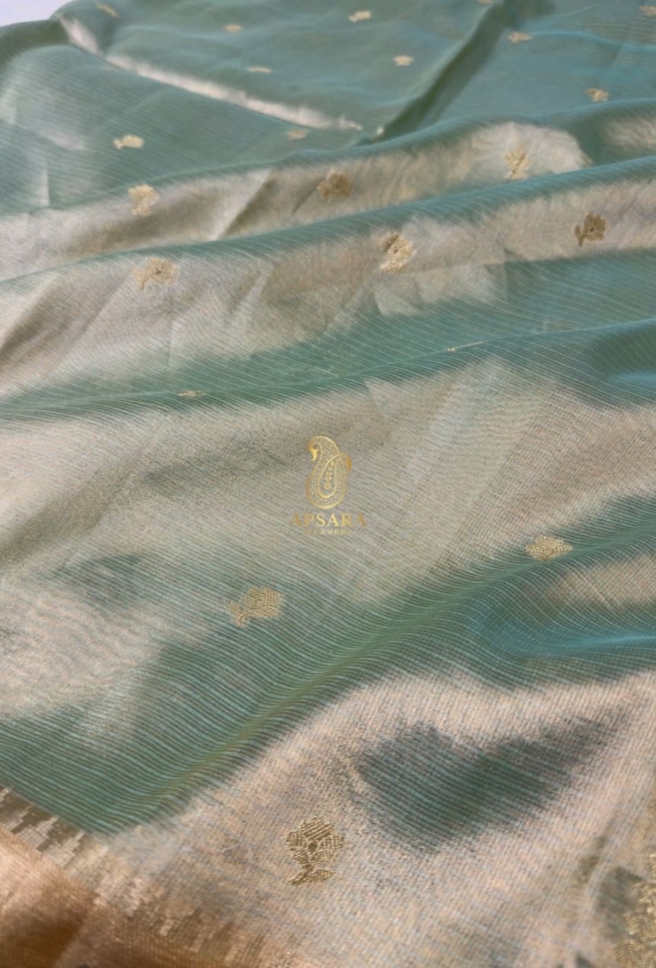 Banarasi Khaddi Dubble Tissue Silk with Paithani Border Weaving Saree